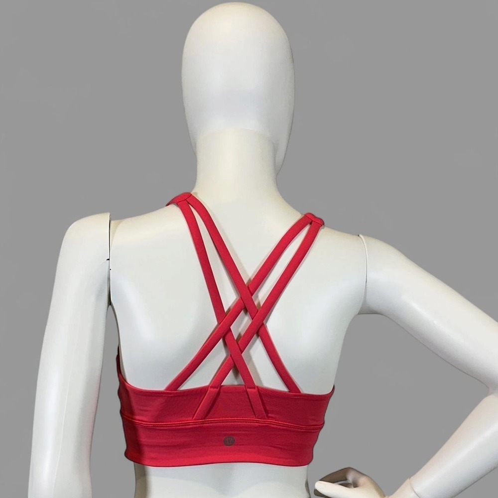 Lululemon Hot Pink High Neck Sports Bra Tank Size 6 Yoga Pilates Athleisure